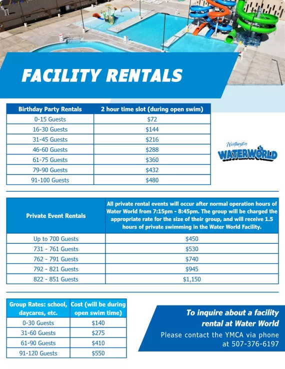 Water World Facility Rentals 2025